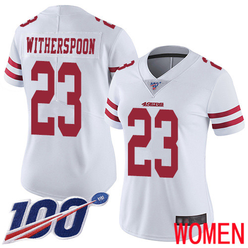 San Francisco 49ers Limited White Women Ahkello Witherspoon Road NFL Jersey Football #23 San Francisco 49ers